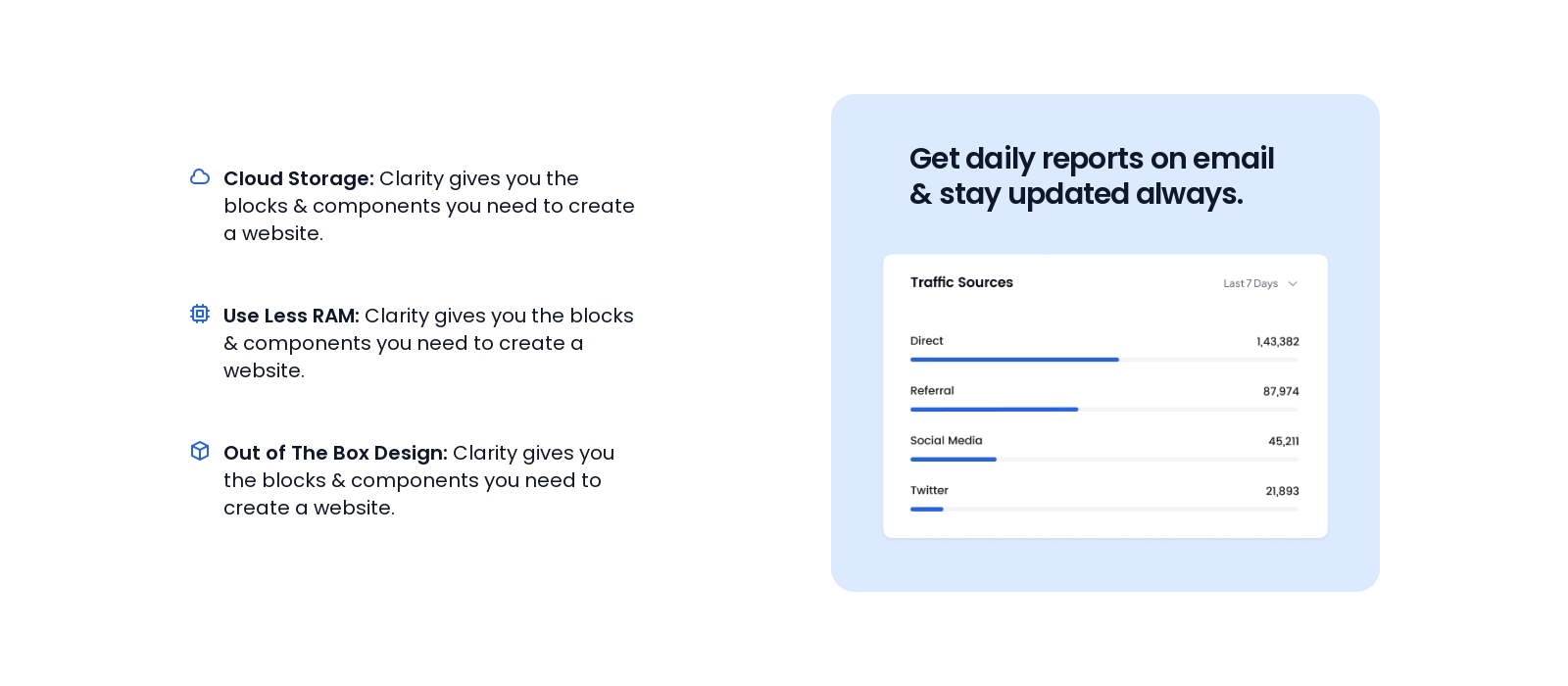 Feature component screenshot