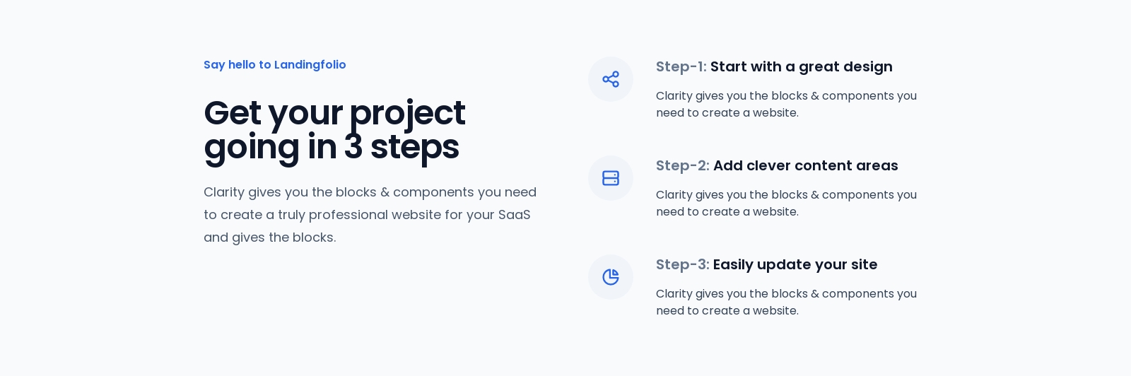 Steps component screenshot