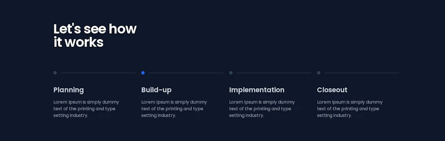 Steps component screenshot