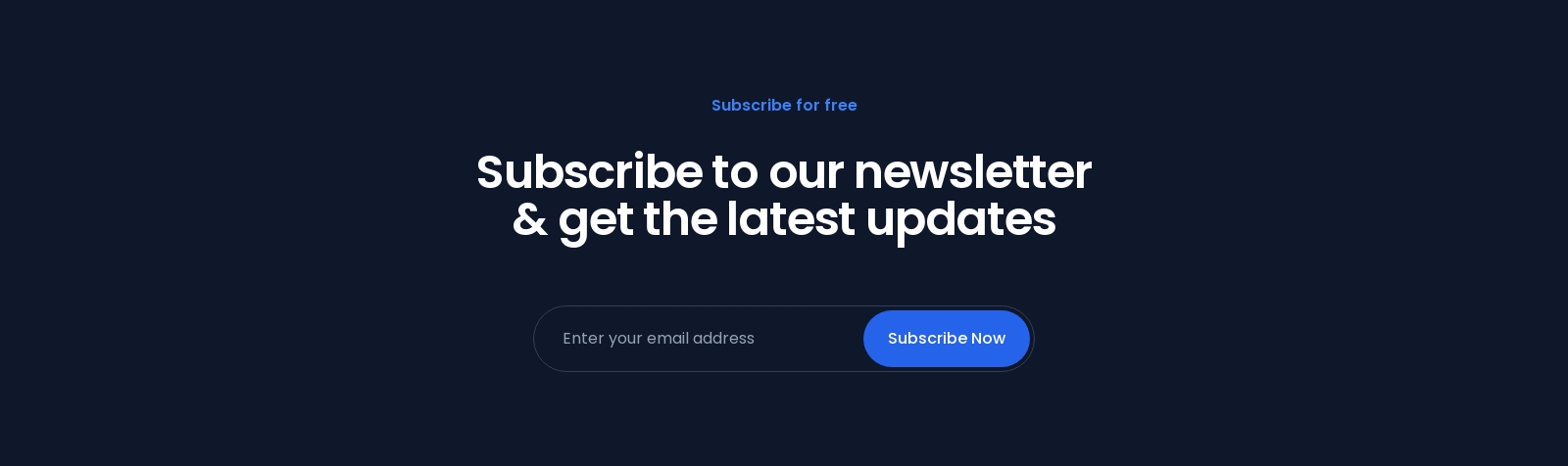 Newsletter component screenshot