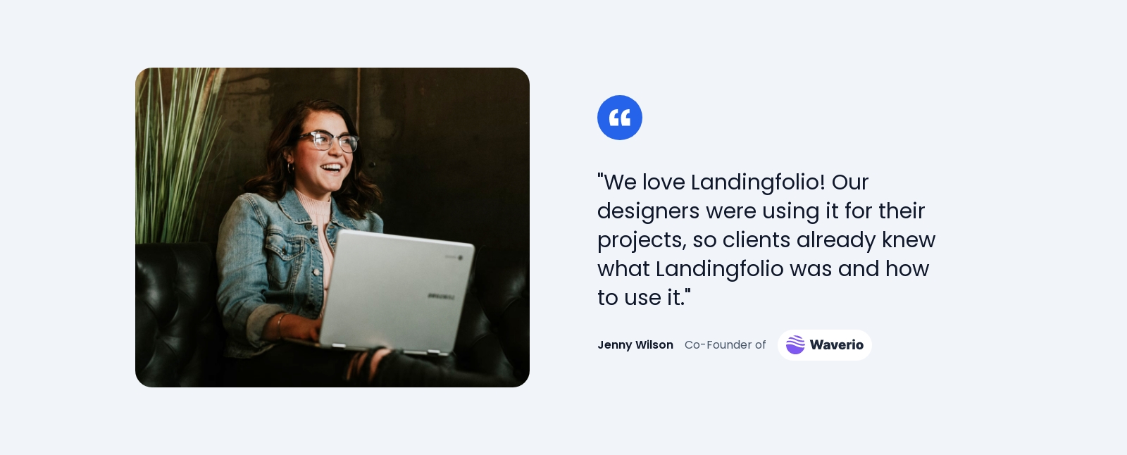 Testimonial component screenshot