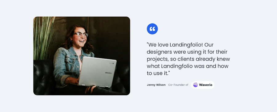 Testimonial component screenshot